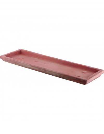 Sottovaso Rettangolare in terracotta naturale 40cm