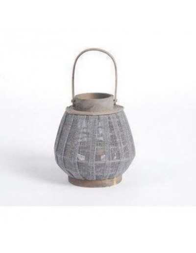 Ruffle Lantern H43 Light Gray