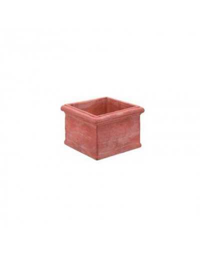 Cubo Liscio 16 cm Terracotta