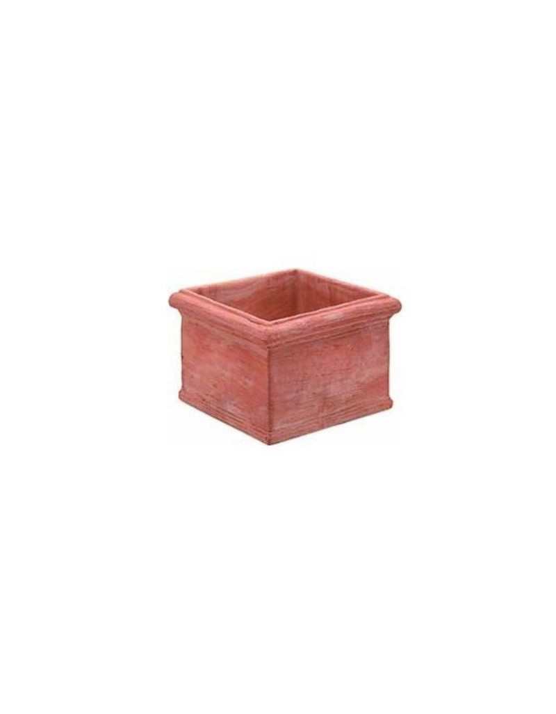 Cubo Liscio 16 cm Terracotta