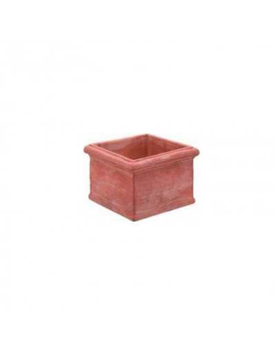 Smooth Cube 18 cm Terracotta
