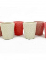 6 olika keramikvaser D13 cm...