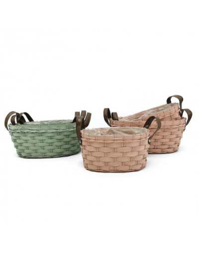 Set da 3 Cesti Ovali H24 cm...