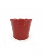 Vase Shabby H13 cm Rouge