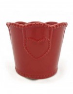 Vase Shabby H13 cm Rouge
