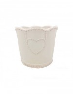 Shabby Vase H13 cm White
