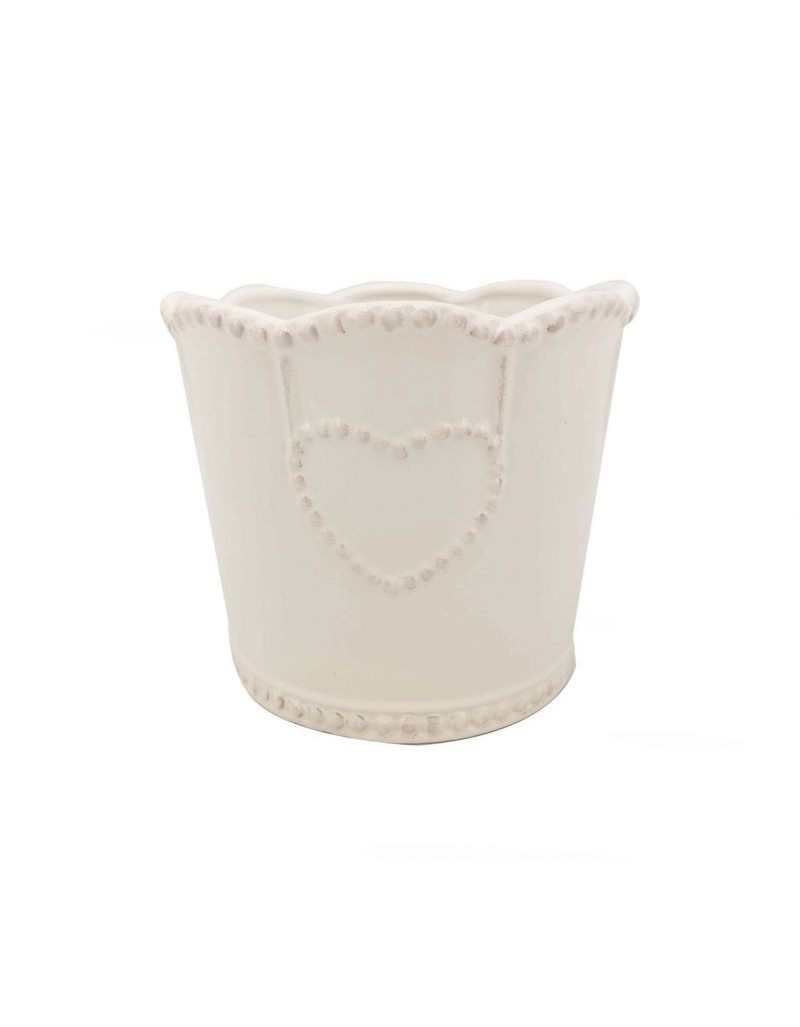 Vase Shabby H13 cm Blanc