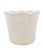 Vase Shabby H13 cm Blanc