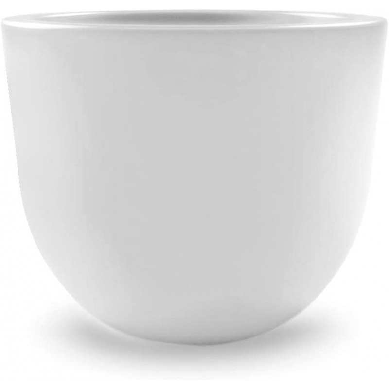Vaso redondo de resina "Eggy" 35 cm. Branco