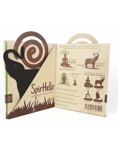 Elefante porta incenso SpirHello packaging