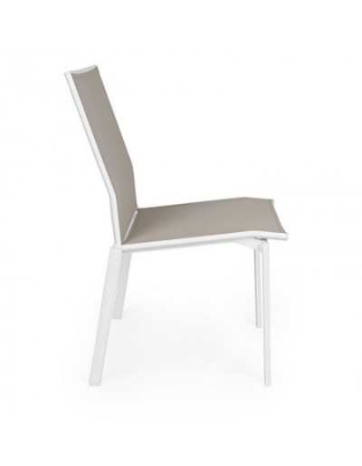 Chaise Cruise Blanc-Taupe