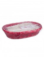 Red Oval Christmas Basket L