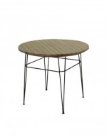 Round Natural Wood Table