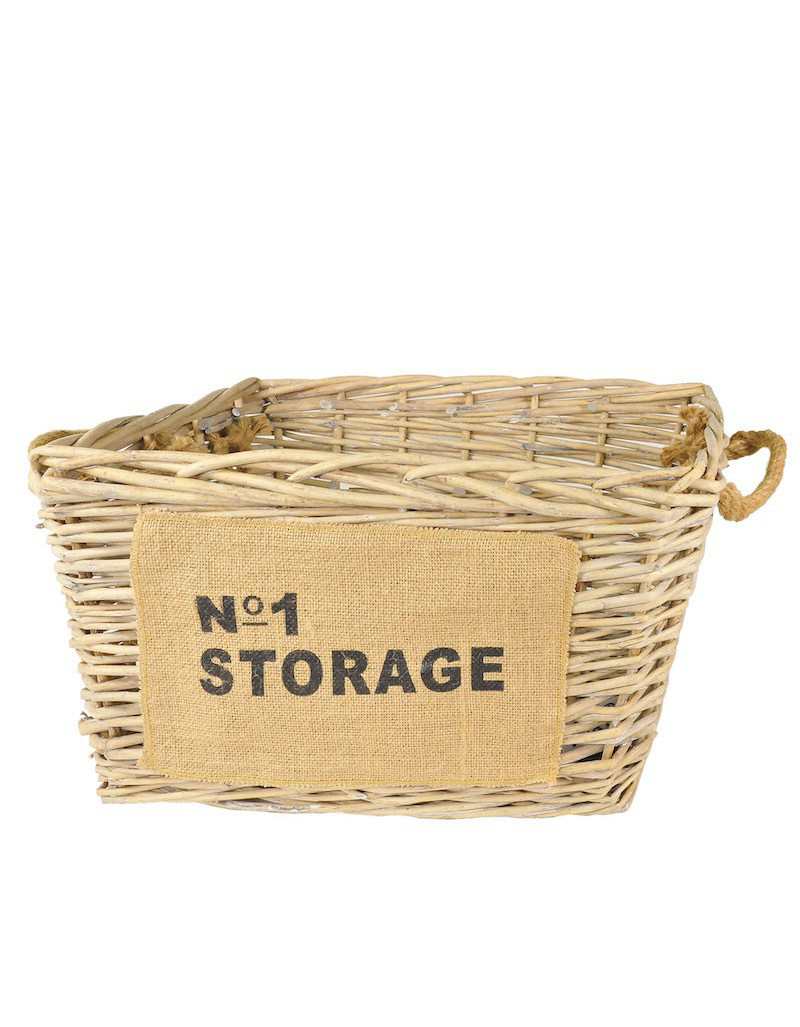 Panier porte-bois en osier Panier porte-bois en osier
