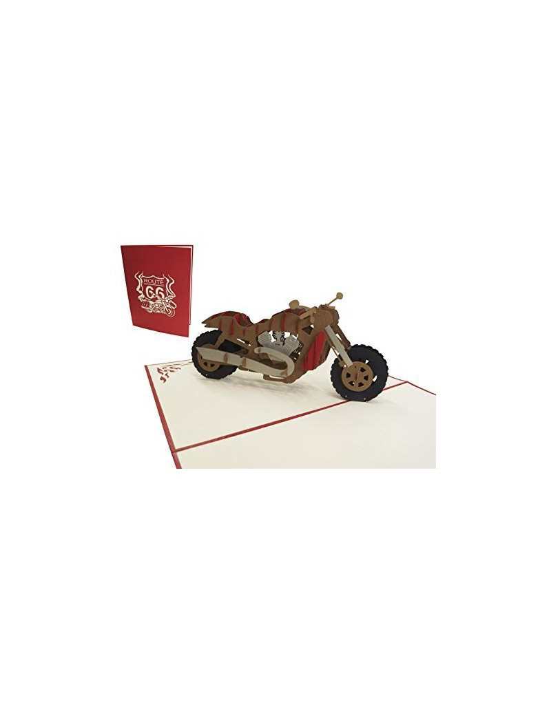 Cartão de felicitações de motocicleta de origamo