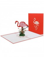 Origamo Flamingo-Grußkarte