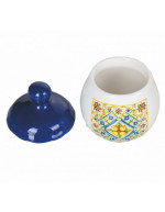 Frasco de especiarias de cerâmica azul