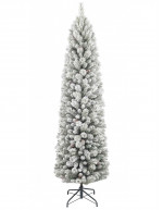 Árbol de Navidad con pico crestone delgado cubierto de nieve