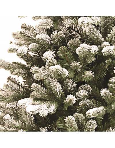 Detalhe da árvore de Natal Poly Snowy Nordmann Snowy