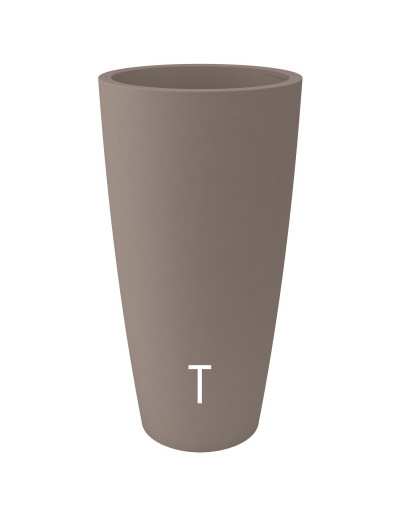 Vaso Style Alto per interni ed esterno 70cm o 85cm tortora