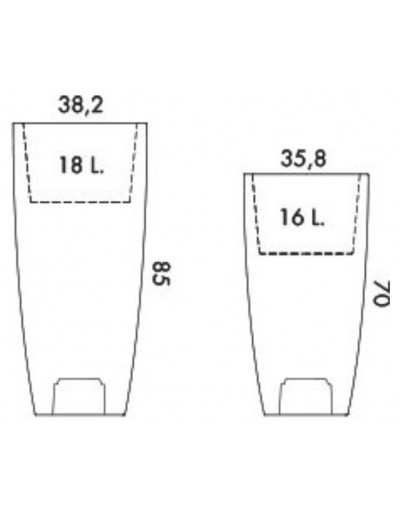 Vaso Style Alto per interni ed esterno 70cm o 85cm