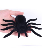 BLACK DECORATIVE SPIDERS 6 PCS