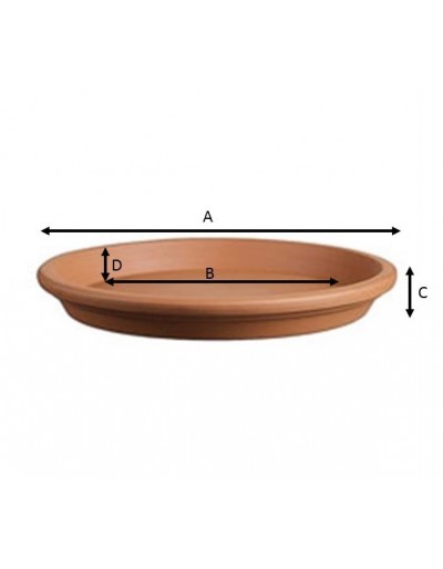 Sottovaso in terracotta 11 cm